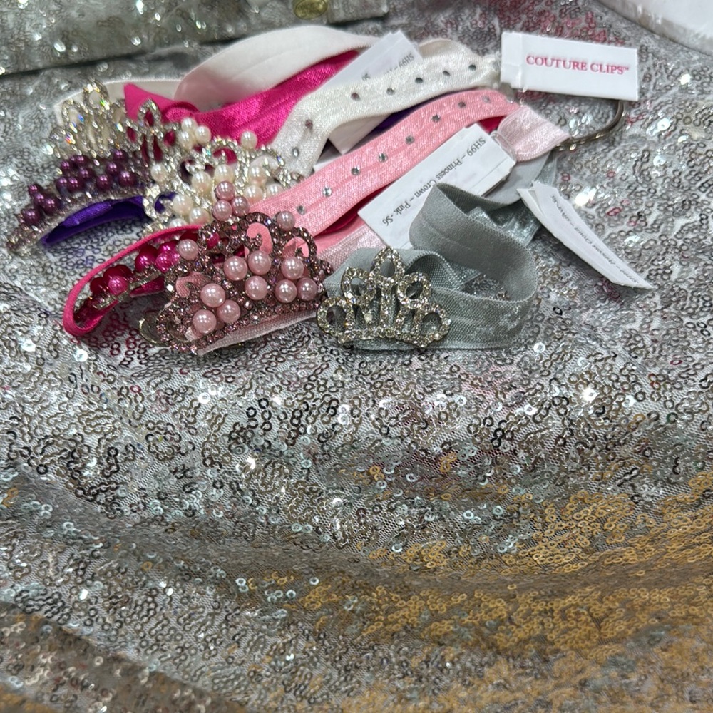 Couture Clips Crown Soft Headbands-Set of 8